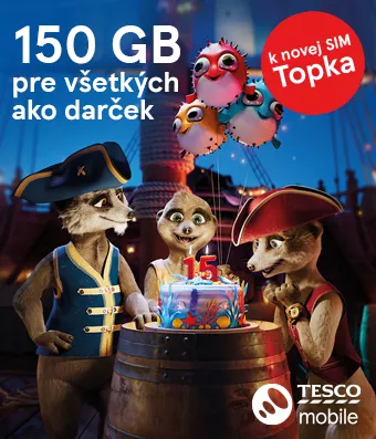 Tesco mobile oslavuje 15. výročie. Prináša novú predplatenú kartu Topka a k tomu darček – až 150 GB s kartou Tesco Clubcard